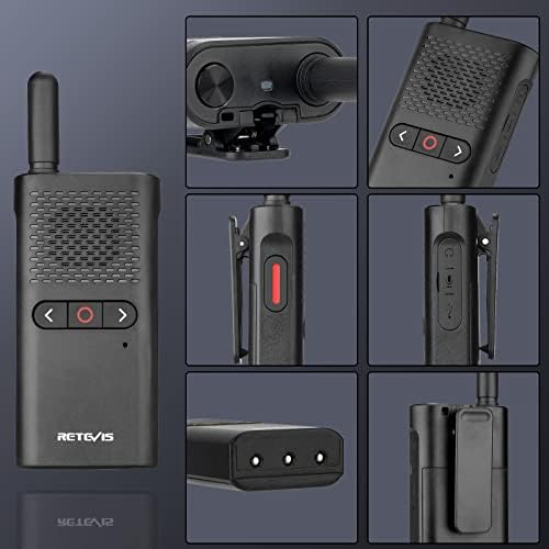 Retevis RB28B Restaurant Walkie Talkies with Earpiece,USB-C Rechargeable Walkie Talkies,1500mAh Battery, Portable VOX Hands Free Two Way Radio for Church School Retail Clinic Healthcare(10 Pack)