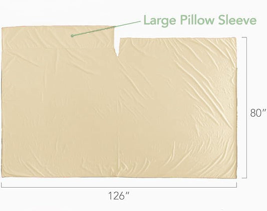 Pike Trail Sleeping Bag Liner – Travel and Camping Sheet, Lightweight and Compact Insert with Full Length Zipper and Guarantee