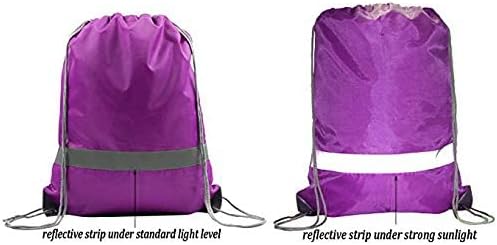 BeeGreen Drawstring Backpack Bags 20,30,50 Packs Reflective String Bags for Gym Sport Trip Cinch Sack DIY for Women Men