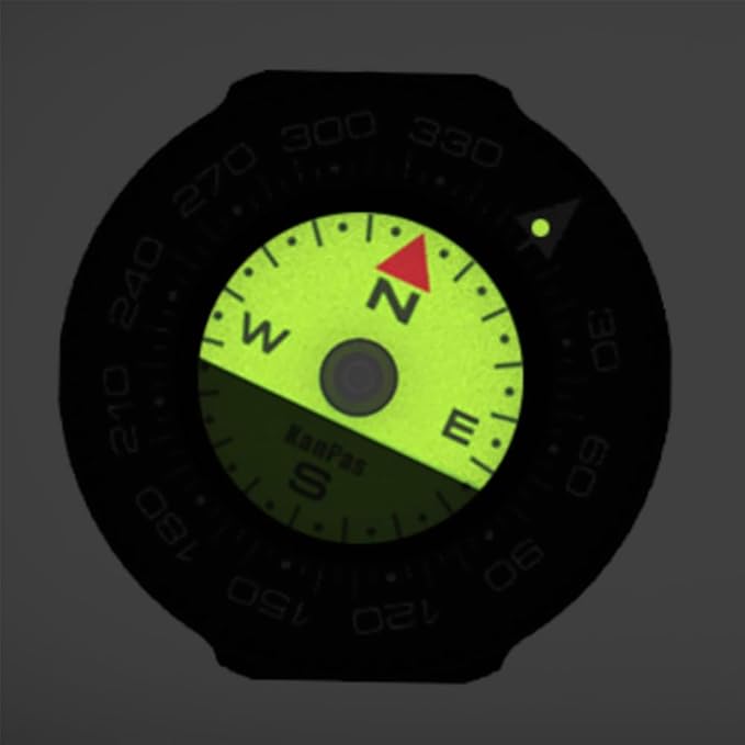 KanPas Mini Button Map Compass with Turnable Bezel for Watchband Every Day Carry