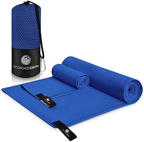 Microfiber Travel & Sports Towel Set (Royal Blue) - XL Set (39x70.5 & 12x24)