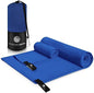 Microfiber Travel & Sports Towel Set (Royal Blue) - XL Set (39x70.5 & 12x24)