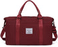 KARRESLY Travel Duffel Bag for Women,Shoulder Weekender Overnight Bag Sports Gym Tote Bag,Waterproof(Wine Red) free size