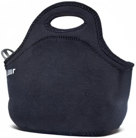 BUILT Gourmet Getaway Soft Neoprene Lunch Tote Bag Lightweight, Insulated and Reusable, One Size, Black