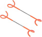 Alnicov 2PCS Camping Hook Hanger,Hook Lantern Lamp Hanger Tent Pole Post Hook Hanging for Fishing Camping Travelling Adventure,Orange
