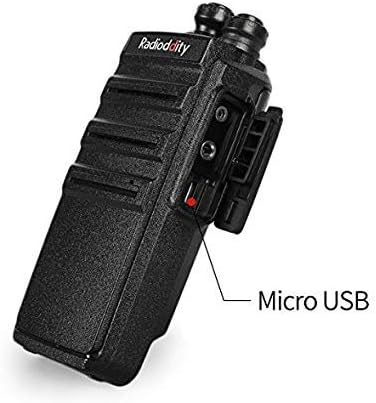 Radioddity GA-2S Long Range Walkie Talkies for Adults UHF Two Way Radio Rechargeable with Micro USB Charging + Air Acoustic Earpiece with Mic, for School Retail Business (2 Pack)
