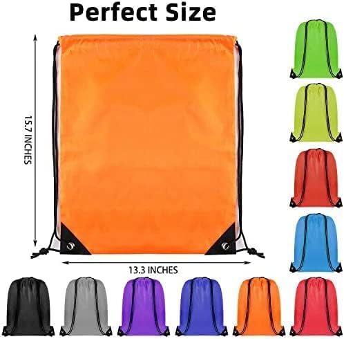 GoodtoU Drawstring Backpack, 60 Pcs, 3.0L, 20 Colors, Lightweight, Nylon, Cinch Bag for Women Men, Gym, Travel, School, Work, Sport