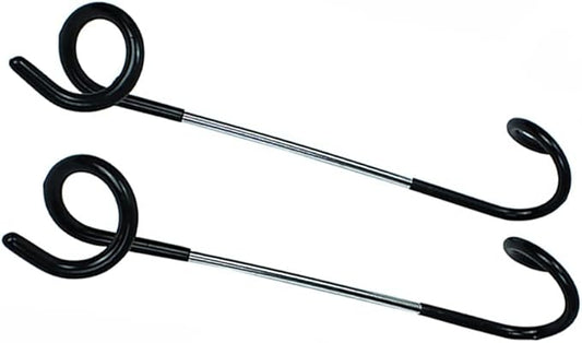 Alnicov 2 Pcs Camping Hook Hanger,Hook Lantern Lamp Hanger Tent Pole Post Hook Hanging for Fishing Camping Travelling Adventure,Black