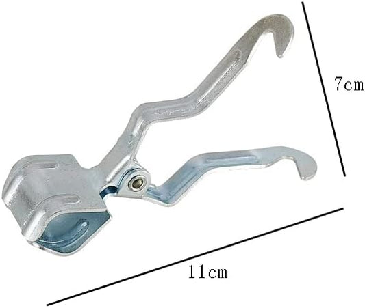 lasenersm 2 Pieces Metal Clamp Camping Lantern Hanger Tent Poles Placing Hook Lantern Hanger Clip Tent Poles Camping Lantern Hanger Clip Hook Camping Tent Accessories, Silver