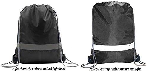BeeGreen Drawstring Backpack Bags 20,30,50 Packs Reflective String Bags for Gym Sport Trip Cinch Sack DIY for Women Men