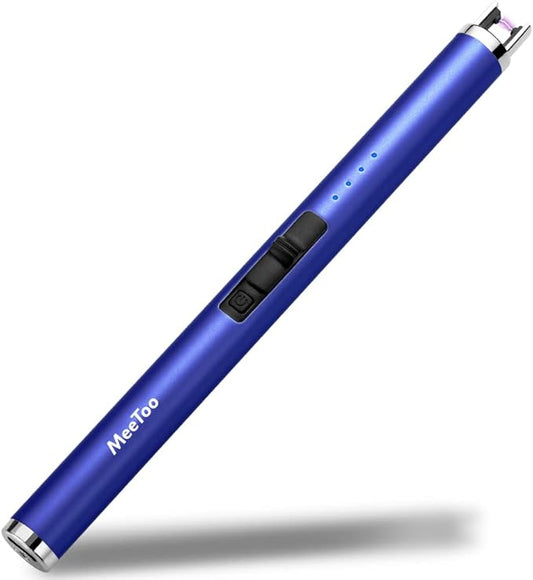 MeeToo Candle Lighter Electric Lighter Rechargeable USB Type-C Lighters for Candle BBQ Camping Fireworks (Dark Blue)