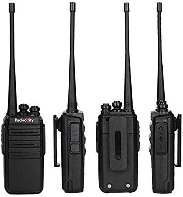 Radioddity GA-2S Long Range Walkie Talkies for Adults UHF Two Way Radio Rechargeable with Micro USB Charging + Air Acoustic Earpiece with Mic, for School Retail Business (2 Pack)