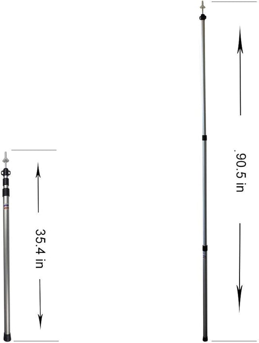 Telescoping Tarp Poles Set of Two, Adjustable Aluminum Rods for Tent Fly Camping Shelter Awning RV Car & Motorcycle Camping, Portable, Lightweight Replacement Tent Poles with Zipper Bag