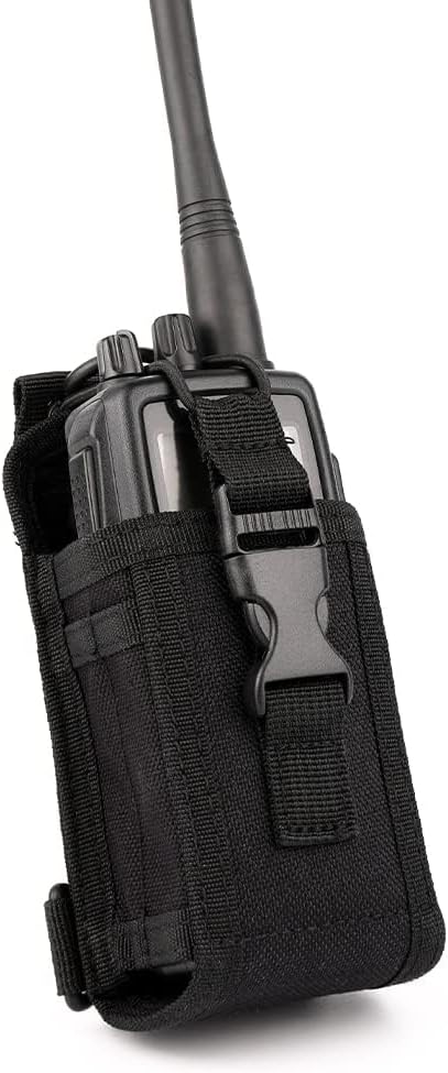Pouch MOLLE Tactical Radio Holder Universal Nylon Radio Case with Adjustable Shoulder Strap Walkie Talkies Nylon Carry Bag for Kenwood, Icom, Motorola, Baofeng