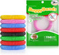 24 Pack Mosquito Bracelets, Mosquito Bands for Adults and Kids with Individually Wrapped & DEET Free, Natural and Waterproof Wristbands Citronella Bracelets for Camping Hiking