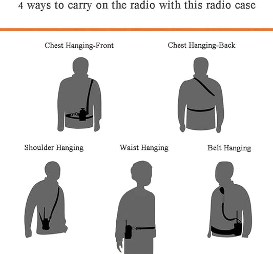 Two Way Radio Case Universal Radio Pouch Bag Holster for GPS Kenwood Yaesu Icom Motorola Baofeng UV5R UV82 TYT UV5RA HYT 888S Retevis H777 Walkie Talkie Nylon Multi-Function