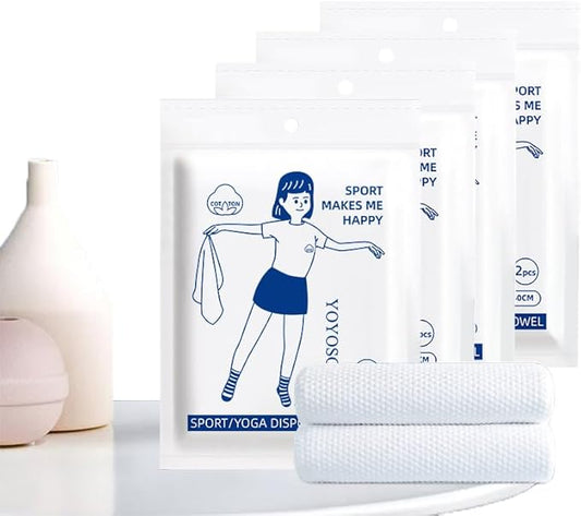 Sports Towel Portable Sweat Towel for Camping Travel Sports Hotel Hiking and Other Outdoor Activities (4 Packs of 8)