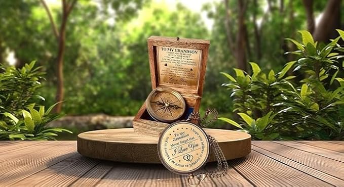 Smizzy Navigational Maritime Vintage Nautical Brass Compasses Fully Functional Titanic/Robert Frost Poem Compass/Sundial for Gift and Home Décor