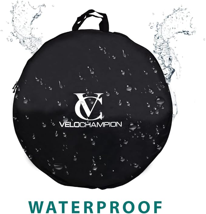 VeloChampion Waterproof Bicycle Wheel Case for 650b 700c Road Gravel & 26" Mountain Bike Wheels – Travel Bike Wheel Cover (1)