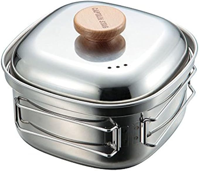 UH-4202 Stainless Steel Square Ramen Cooker, 0.3 gal (1.3 L), Made in Japan, Made in Japan