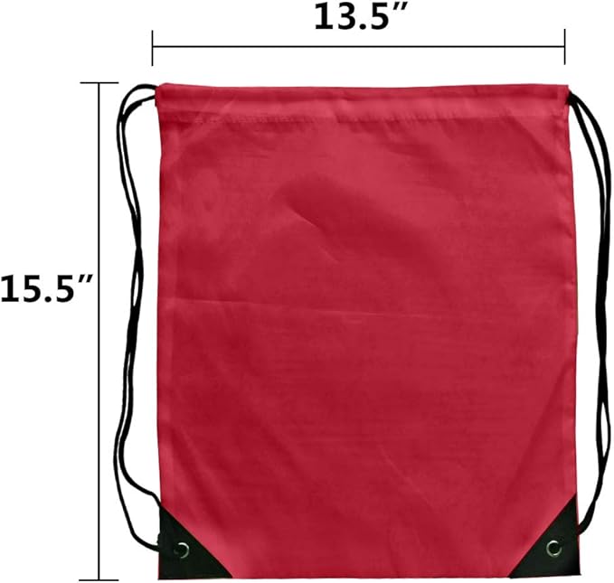GoodtoU Drawsting Bags Backpack Bulk Cinch Bag Draw String Sport Bag 6 Color (36 pcs, 6 Color)