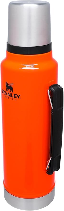 Stanley Classic Legendary Vacuum Bottle 1.5 qt | Wide Mouth with Leakproof Cup Lid | Keep Drinks Hot or Cold | Packable for Travel | Insulated Stainless Steel Thermos | BPA-Free | Blaze Orange