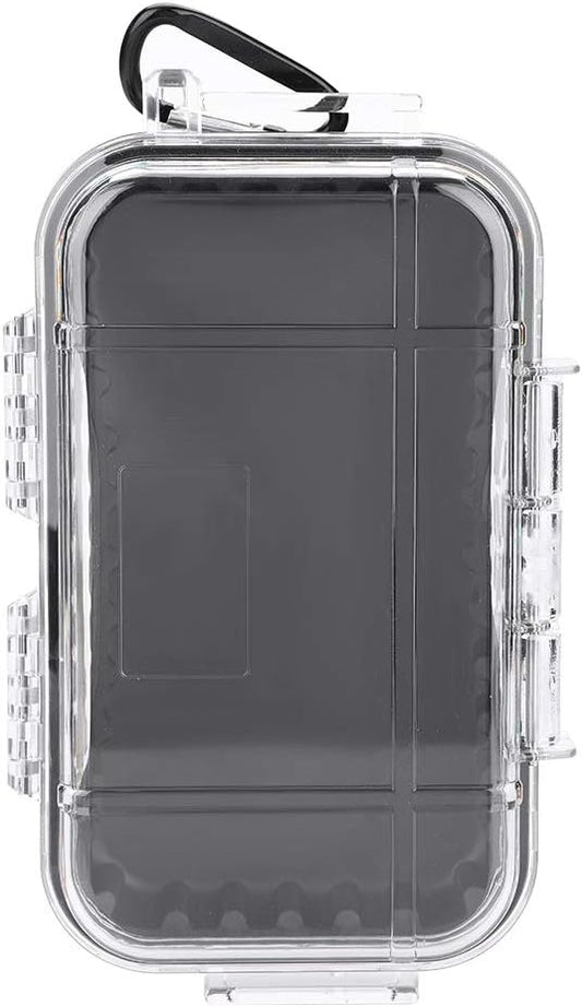 Small Waterproof Storage Case Shockproof Airtight Survival Box Storage Container Case Portable Airtight Carry Box Black Dry Storage Box
