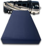 FoamRush 6-Inch Bunk (28" x 75") High Density Foam RV Mattress Replacement with Canvas Navy Cover, Medium Firm, Made in USA, Camper Trailer, Removable Water-Resistant Outdoor/Indoor Cover w Zip