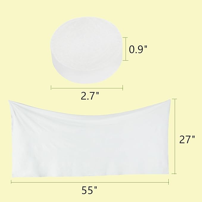 Bamsod 5 PCS Disposable Large Bath Towel 55x27'' Compressed & Disposable Ideal for Home, Camping, Office, and more includes Cooling Towel Perfect for Backpacks, Diaper Bags, and Hiking (Yellow)