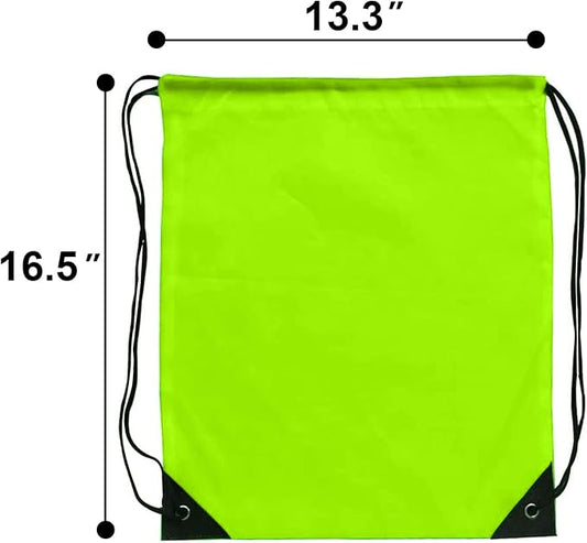 Drawstring Bags 28 PCS Drawstring Backpack Bulk String Backpack Cinch Bag Sackpack for Men Women Gym (Light Green)