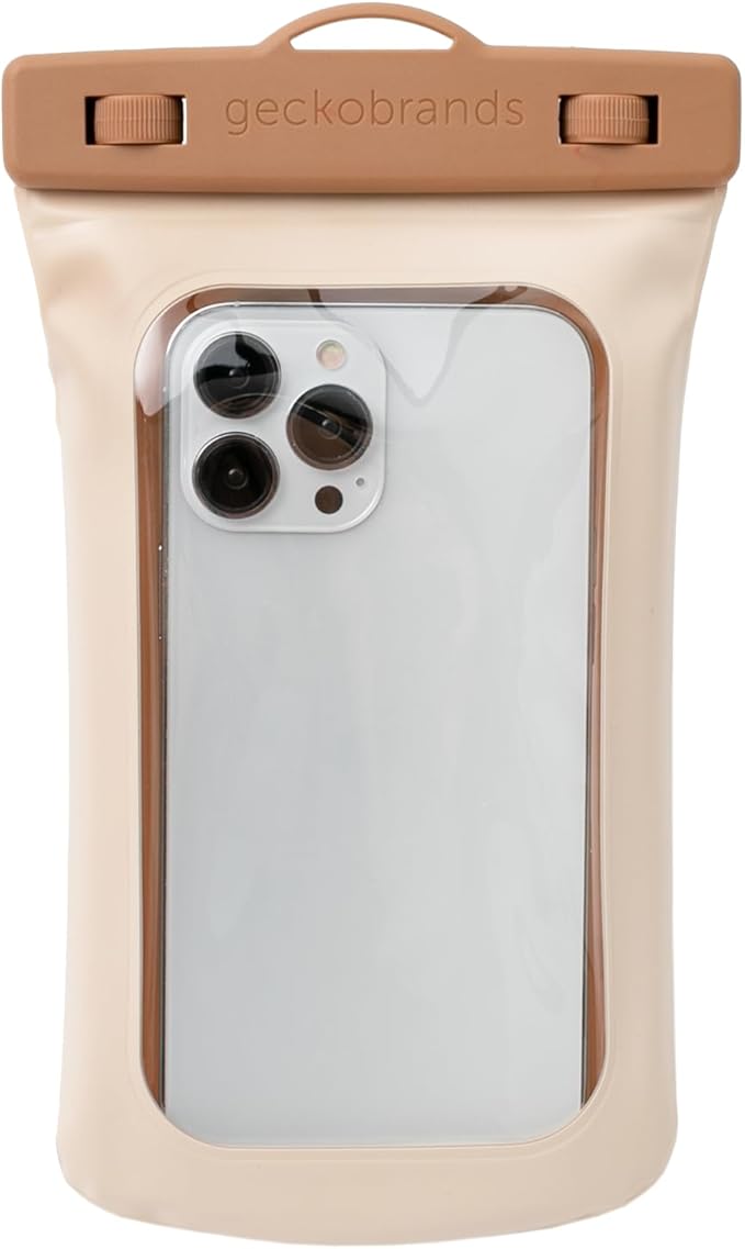 geckobrands Float Phone Dry Bag - Waterproof & Floating Phone Pouch – Fits Most iPhone and Samsung Galaxy Models