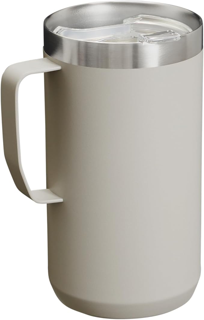 Stanley Stay-Hot Camp Mug 12 oz & 24 oz | Press Fit Drink Through Lid | Cup for Coffee, Tea and Drinks | Insulated Stainless Steel Coffee Mug | BPA-Free