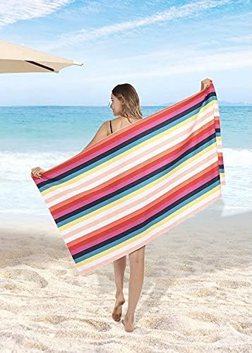 X-Large microfiber Beach Towel, Sand Free Beach Towel, Yoga, Soft, Skin-Friendly, Quick-Dry, Super-Absorbent, Swim, SPA, camping, (31" x 63", 1 Pack)