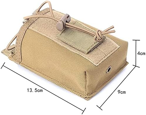 Tactical Radio Pouch - 1000D Tactical Molle Adjustable Two Way Radios Holder Bag Case for Walkie Talkies