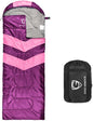 Gold Armour Sleeping Bags for Adults Cold Weather & Warm - Backpacking Camping Sleeping Bag for Kids 10-12, Girls, Boys - Lightweight Compact Camping Essentials Gear Accessories, Left Zipper