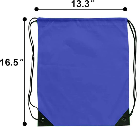Drawstring Backpack Bulk 42 Pcs String Backpack Drawstring Bags Cinch Bag Sackpack for Men Women Gym (Navy Blue)