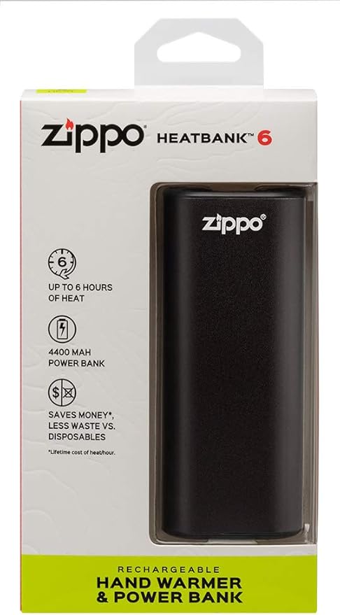 Zippo Silver HeatBank 6 Rechargeable Hand Warmer
