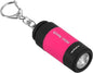 PATIKIL 2.1" Mini Rechargeable LED Keychain Flashlight, EDC Portable Small Torch with USB Charging for Everyday Carry, Bright Pink