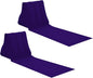 2X Inflatable Outdoor Sun Bath Beach Mat Pillows Flocking Beach Chairs with Backrest Inflatable Lounger for Portable Travel Camping (Deep Purple)