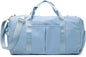ZUEVI Sports Gym Duffel Bag for Men Women Waterproof Weekender Travel Bag with Shoes Compartment Dry and Wet Separation for Training Swim Yoga(Light Blue)