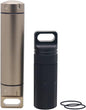 HRX Package Outdoor Waterproof EDC Survival Container Capsule, Airtight Aluminum Pill Bottle Organizer, Match Seal Storage Case,Camping Essentials Emergency Tool
