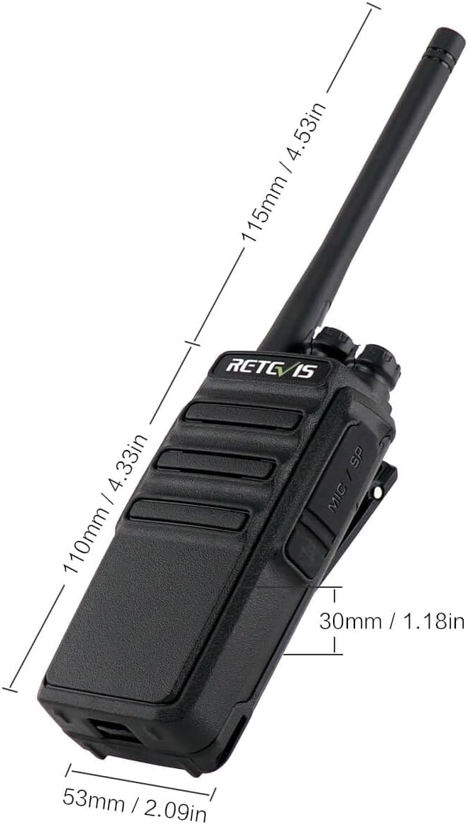 Retevis H-777S Two Way Radios Rechargeable, Walkie Talkies Long Range, 2 Way Radio, VOX Handsfree, Durable, for Worker Office Camping Hiking(4 Pack)