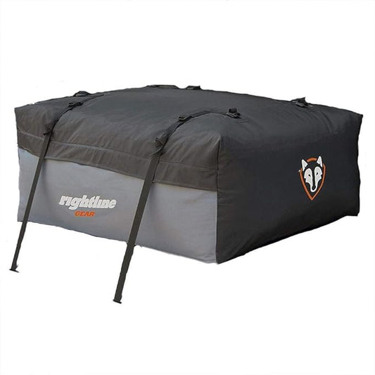 Rightline Gear Sport 2 Waterproof Rooftop Cargo Carrier for Top of Vehicle, Attaches With or Without Roof Rack, 15 Cubic Feet, Black