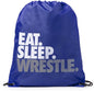 ChalkTalkSPORTS Wrestling Sport Pack Cinch Sack | Eat Sleep Wrestle