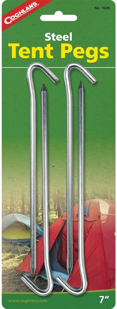 Coghlan's 1609 Steel Tent Pegs - 7", 4 Pack