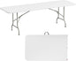 Folding Table, 8 Feet Heavy Duty Fold-in-Half Utility Table Indoor Outdoor for Camping, Picnic, Party