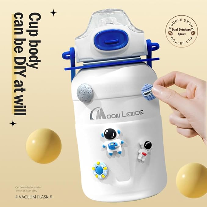 Outdoor Insulated Bottle Large Capacity 316 Stainless Steel Car Camping Picnic Travel Vacuum Bottle 54Oz (White, 54Oz (1.6L))