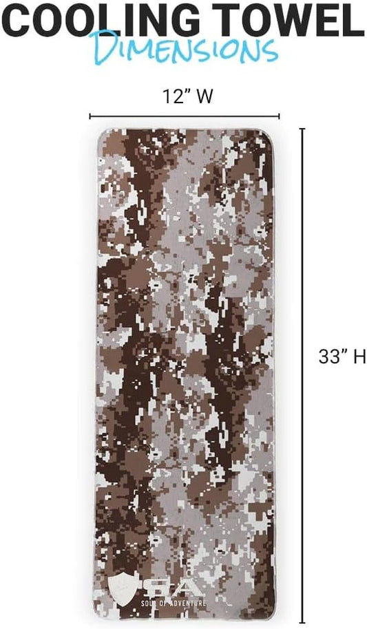 S A Cooling Performance Towel | Wet or Dry Cooling Towel for Outdoor Activities | Desert Digi Camo