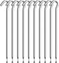10PCS Aluminum Tent Stakes Pegs with Hooks, Camping Tent Stakes for Outdoor Travel, Professional Ground Stakes for Outdoor Camping, Hard and Light Tent Pegs, Specially Designed for Camping