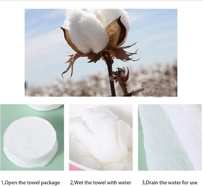 Compressed Towels, Compressed Cotton Coin Tissue Towel, Compressed Towels for Camping, Disposable Face Compressed Towels, Camping Towels Compressed Towel Tablet,Camping, Sports,150 PCS (8in×8in)